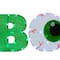 44" BOO Eyeballs Tinsel Fabric LED Porch Sign